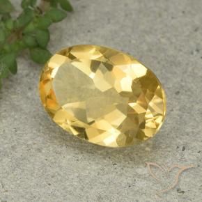 9,17 ctw natürlicher gold-orange Citrin, Oval, VVS-VS