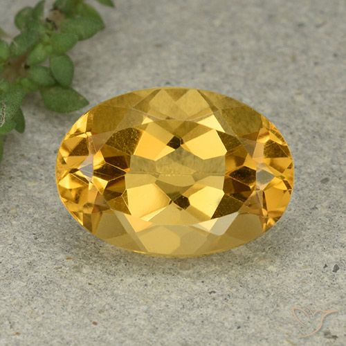 5.30ct Natürlicher Mittelgold Citrin, Oval, VVS-VS