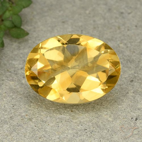 4.93ct Natürlicher gold-orange Citrin, Oval, VVS-VS