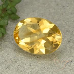 9,17 ctw natürlicher gold-orange Citrin, Oval, VVS-VS