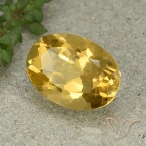 9,17 ctw natürlicher Mittelgold Citrin, Oval, VVS-VS