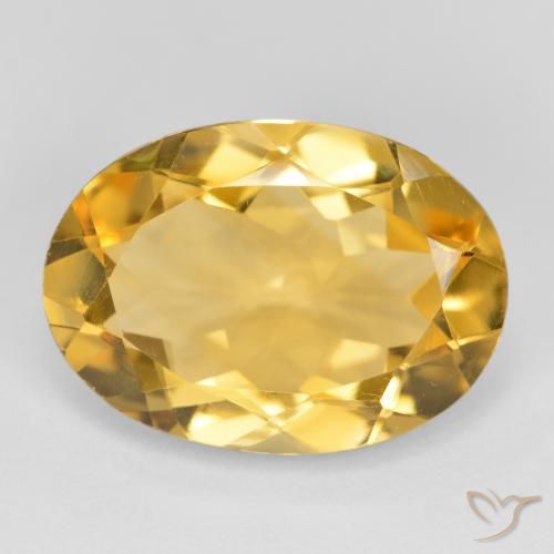4.63ct Natürlicher Mittelgold Citrin, Oval, VVS-VS