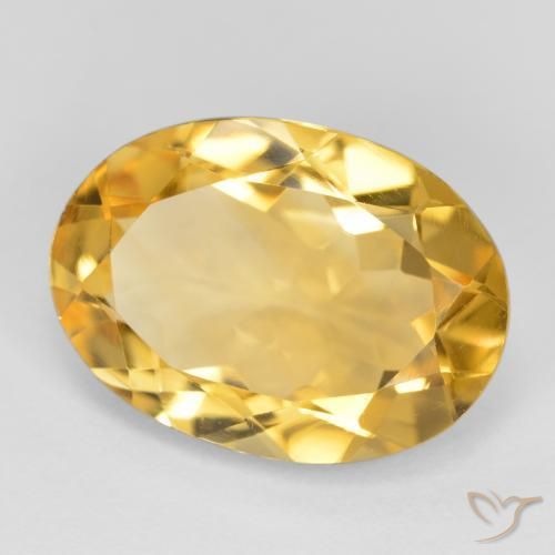 9,17 ctw natürlicher Mittelgold Citrin, Oval, VVS-VS