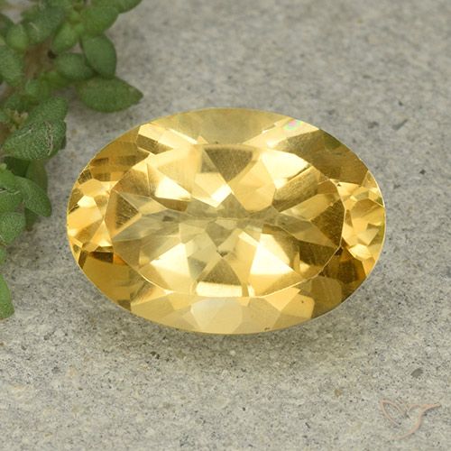 5.41ct Natürlicher gold-orange Citrin, Oval, VVS-VS