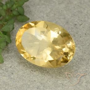 9,17 ctw natürlicher gold-orange Citrin, Oval, VVS-VS
