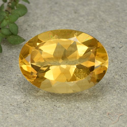 5.20ct Natürlicher gold-orange Citrin, Oval, VVS-VS