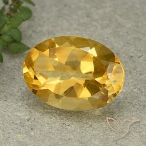 9,17 ctw natürlicher gold-orange Citrin, Oval, VVS-VS