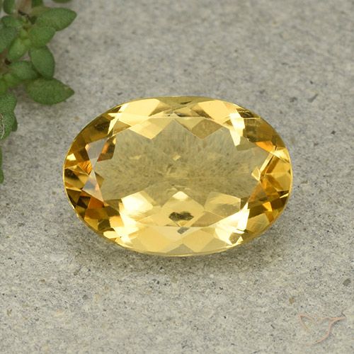 4.52ct Natürlicher Mittelhelles Gold Citrin, Oval, VVS-VS