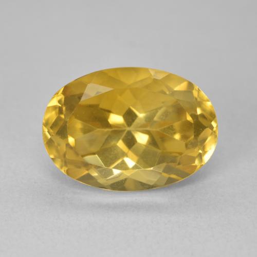 6.48ct Natürlicher Mittelgold Citrin, Oval, VVS-VS