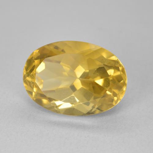 9,17 ctw natürlicher Mittelgold Citrin, Oval, VVS-VS