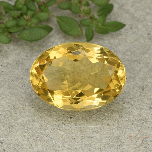 5.49ct Natürlicher gold-orange Citrin, Oval, VVS-VS