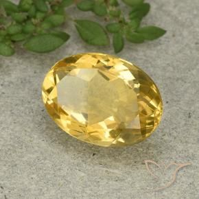 9,17 ctw natürlicher gold-orange Citrin, Oval, VVS-VS