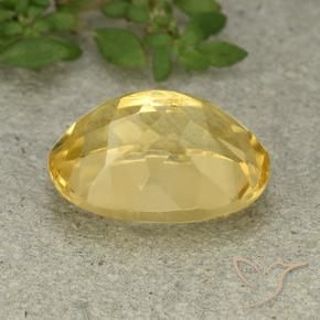 9,17 ctw natürlicher Golden Citrin, Oval, VVS-VS