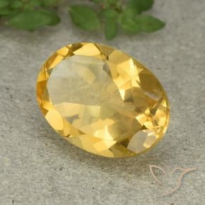 9,17 ctw natürlicher Mittelgold Citrin, Oval, VVS-VS