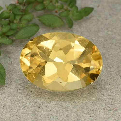 5.74ct Natürlicher Mittelgold Citrin, Oval, VVS-VS
