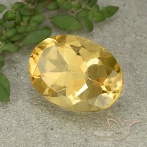 9,17 ctw natürlicher Mittelgold Citrin, Oval, VVS-VS