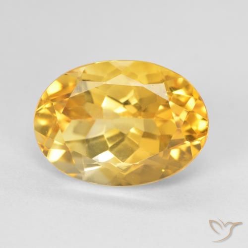 6.40ct Natürlicher gold-orange Citrin, Oval, VVS-VS