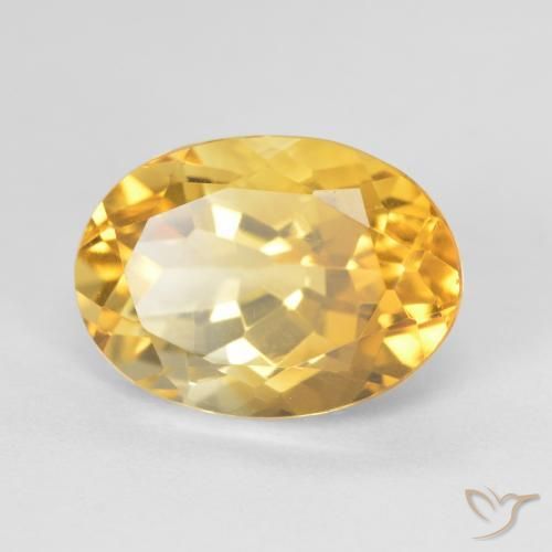 9,17 ctw natürlicher gold-orange Citrin, Oval, VVS-VS