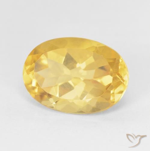 9,17 ctw natürlicher Golden Citrin, Oval, VVS-VS