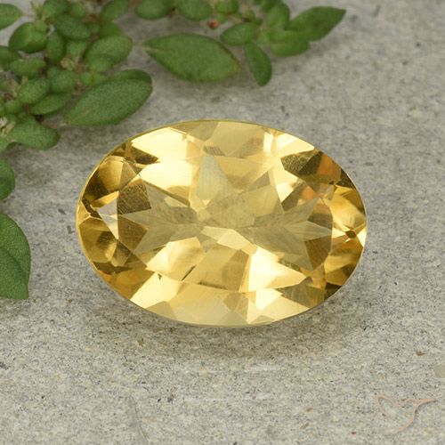 5.32ct Natürlicher gold-orange Citrin, Oval, VVS-VS