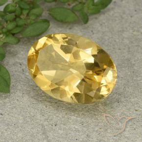 9,17 ctw natürlicher gold-orange Citrin, Oval, VVS-VS
