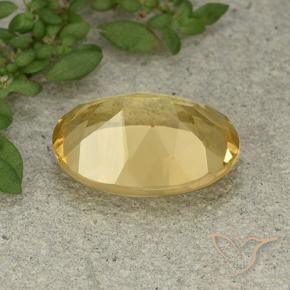 9,17 ctw natürlicher gold-orange Citrin, Oval, VVS-VS