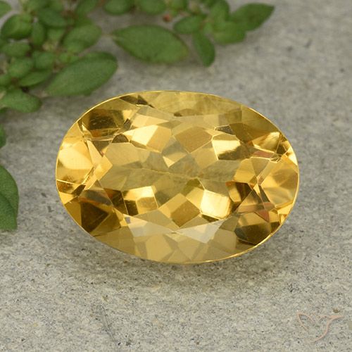 5.91ct Natürlicher gold-orange Citrin, Oval, VVS-VS