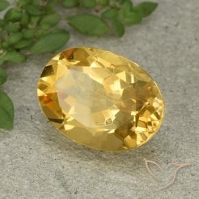 9,17 ctw natürlicher gold-orange Citrin, Oval, VVS-VS