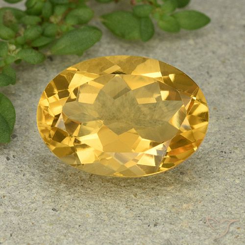 5.73ct Natürlicher Mittelgold Citrin, Oval, VVS