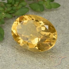 9,17 ctw natürlicher Mittelgold Citrin, Oval, VVS