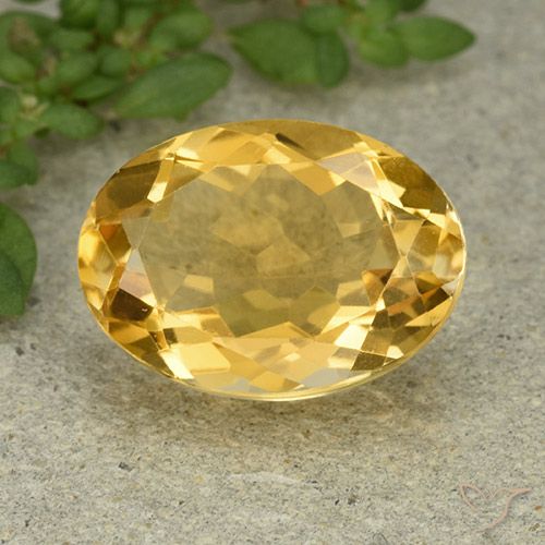 5.94ct Natürlicher gold-orange Citrin, Oval, VVS