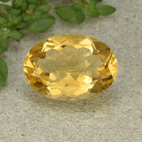 5.15ct Natürlicher Mittelgold Citrin, Oval, VVS