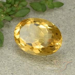 9,17 ctw natürlicher Mittelgold Citrin, Oval, VVS