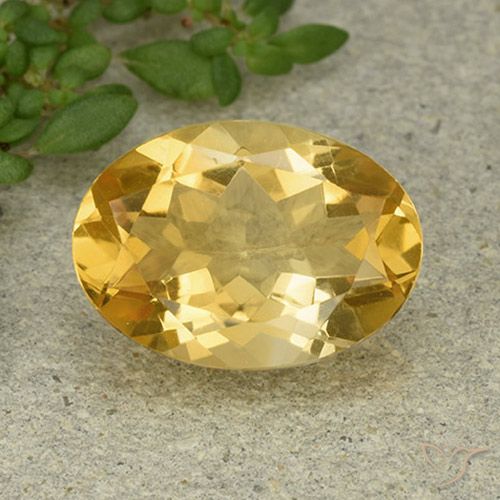 5.13ct Natürlicher gold-orange Citrin, Oval, VVS