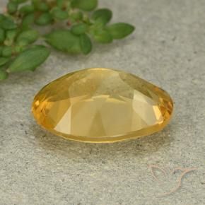 9,17 ctw natürlicher gold-orange Citrin, Oval, VVS