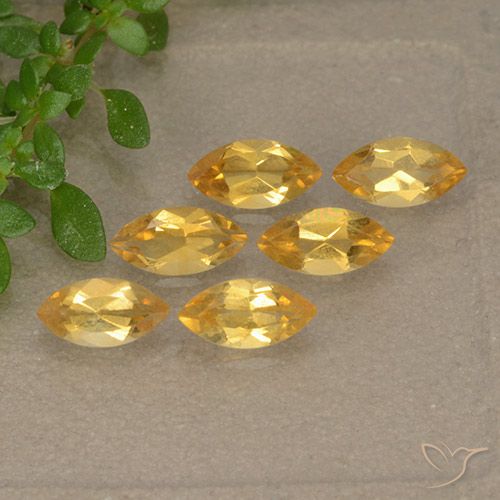 1.33ctw Natürlicher Tiefes Goldorange Citrin, Marquise, VS