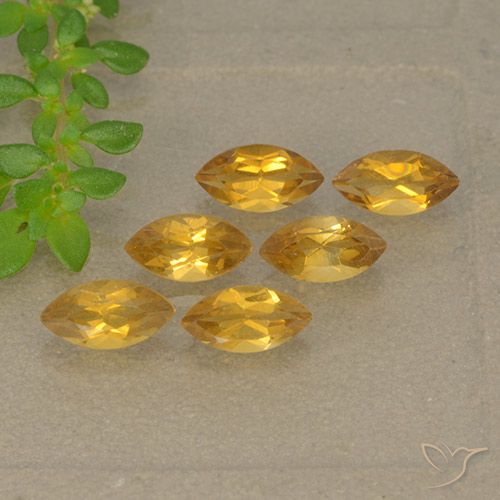 1.66ctw Natürlicher Orange-Gold Citrin, Marquise, VVS-VS