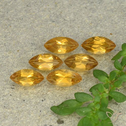 1.54ctw Natürlicher Orange-Gold Citrin, Marquise, VVS-VS