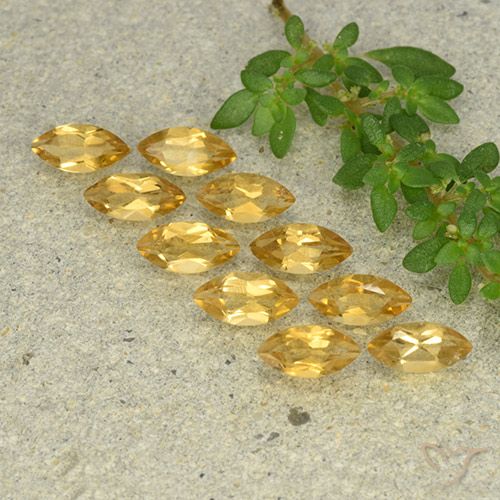 2.13ctw Natürlicher gold-orange Citrin, Marquise, VVS-VS