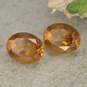 3.45 ct natürliche bräunlich-orange Citrin-Edelsteine, Oval, VVS-VS