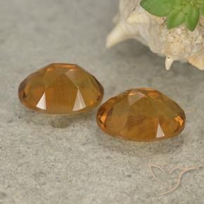 3.45 ct natürliche bräunlich-orange Citrin-Edelsteine, Oval, VVS-VS
