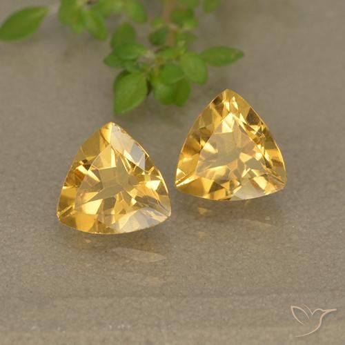 1.34 ct natürliche Golden Citrin-Edelsteine, Trillion, VVS-VS