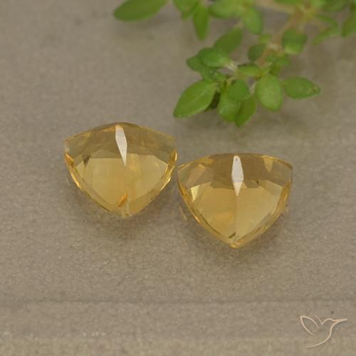 1.34 ct natürliche Golden Citrin-Edelsteine, Trillion, VVS-VS