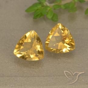 1.34 ct natürliche Golden Citrin-Edelsteine, Trillion, VVS-VS