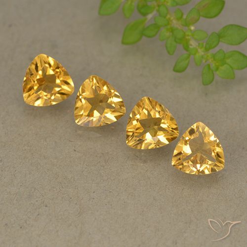 2.63ctw Natürlicher Helles Gold Citrin, Trillion, VVS-VS