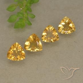 2.52 ct natürliche gold-orange Citrin-Edelsteine, Trillion, VVS-VS