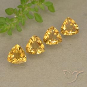 2.60 ct natürliche Tiefes Goldorange Citrin-Edelsteine, Trillion, VVS-VS