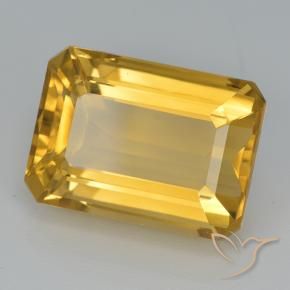 9,17 ctw natürlicher Dunkelgolden Citrin, Oktagonschliff, VVS