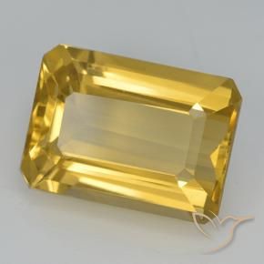 9,17 ctw natürlicher gold-orange Citrin, Oktagonschliff, VVS