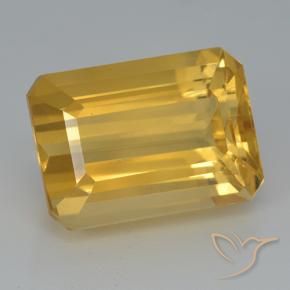 9,17 ctw natürlicher Dunkelgolden Citrin, Oktagonschliff, VVS